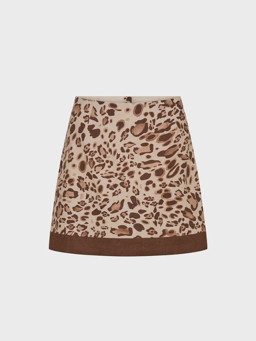 Kivari Skirts - Casual Paris Mini Skirt - Leopard Brown