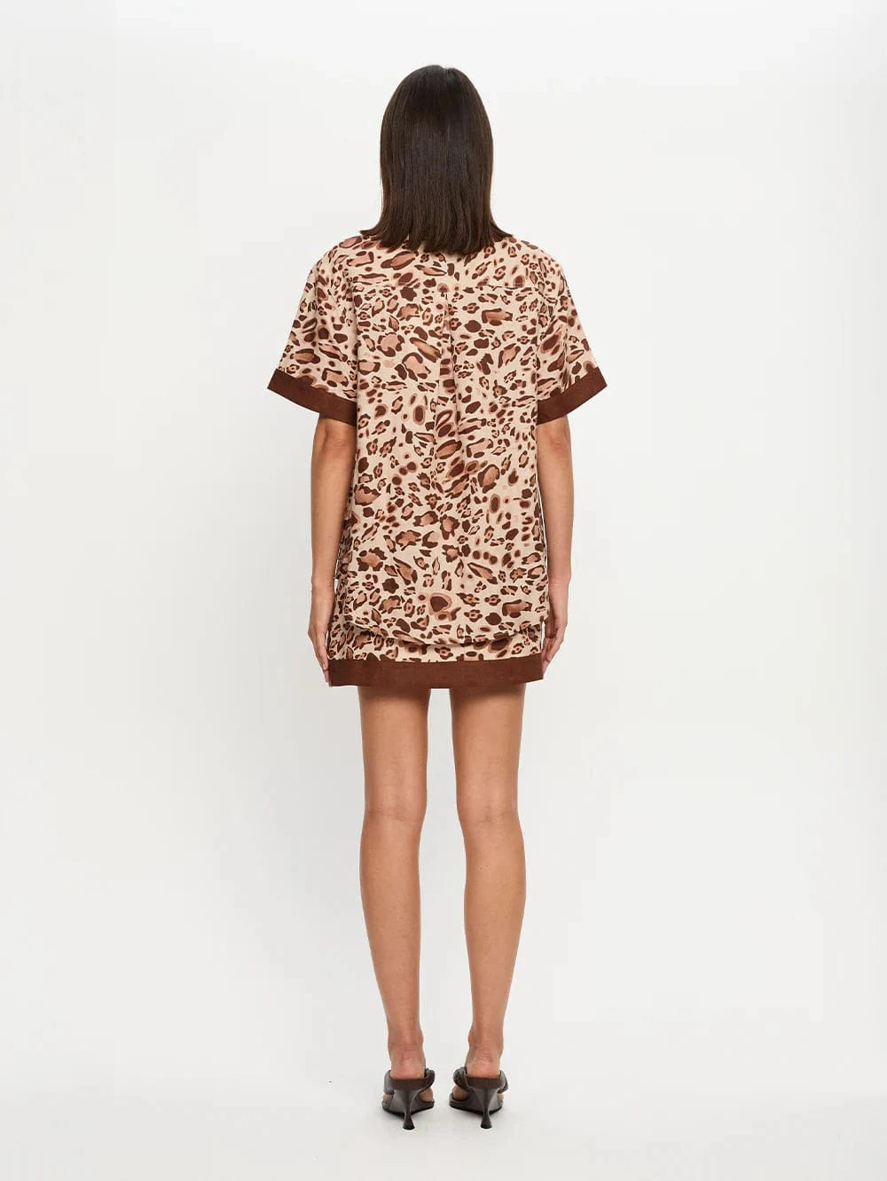 Kivari Skirts - Casual Paris Mini Skirt - Leopard Brown