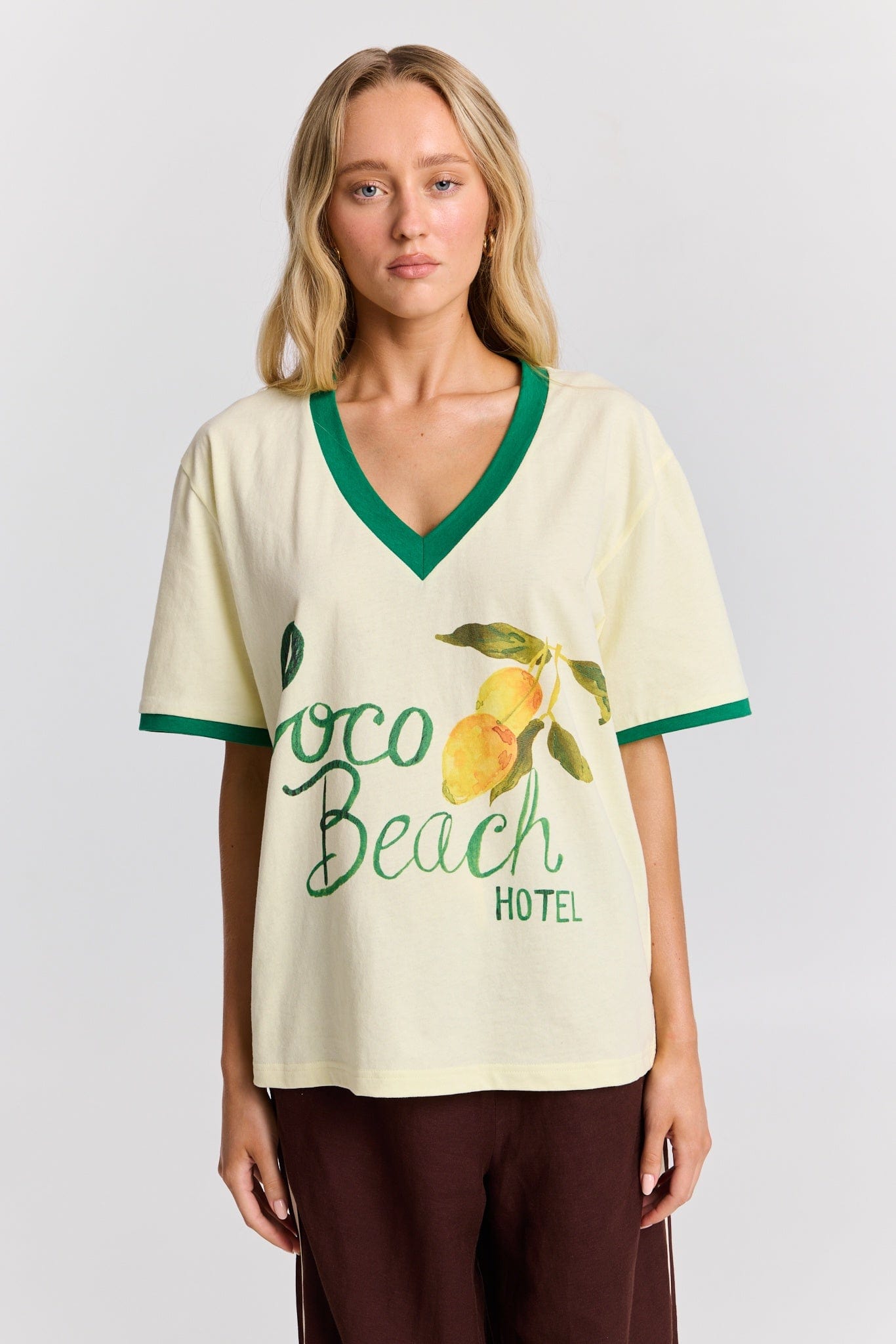 Maku Tees Coco Beach Hotel V-Neck Tee