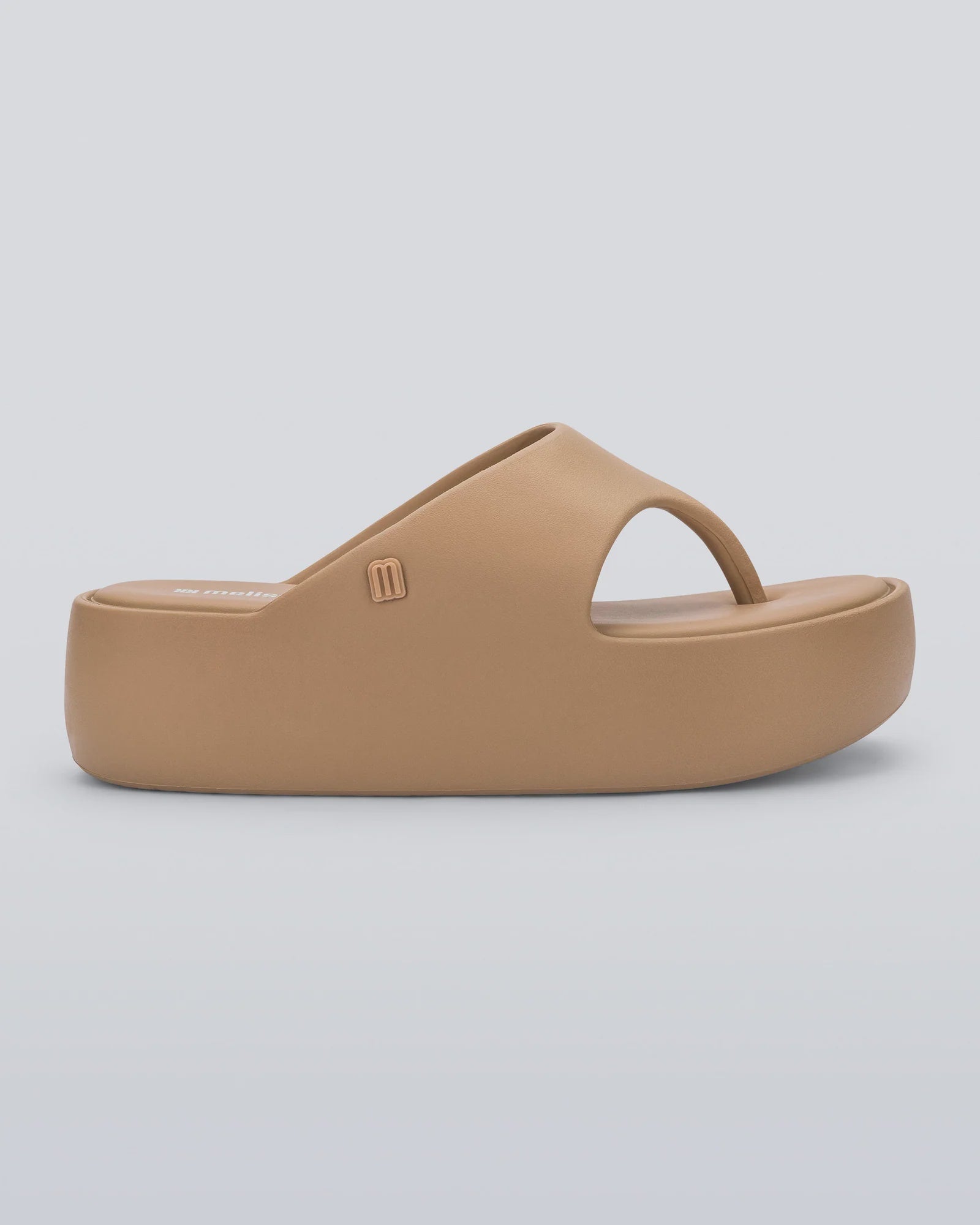 Melissa Footwear Free Platform Thong - Dark Beige
