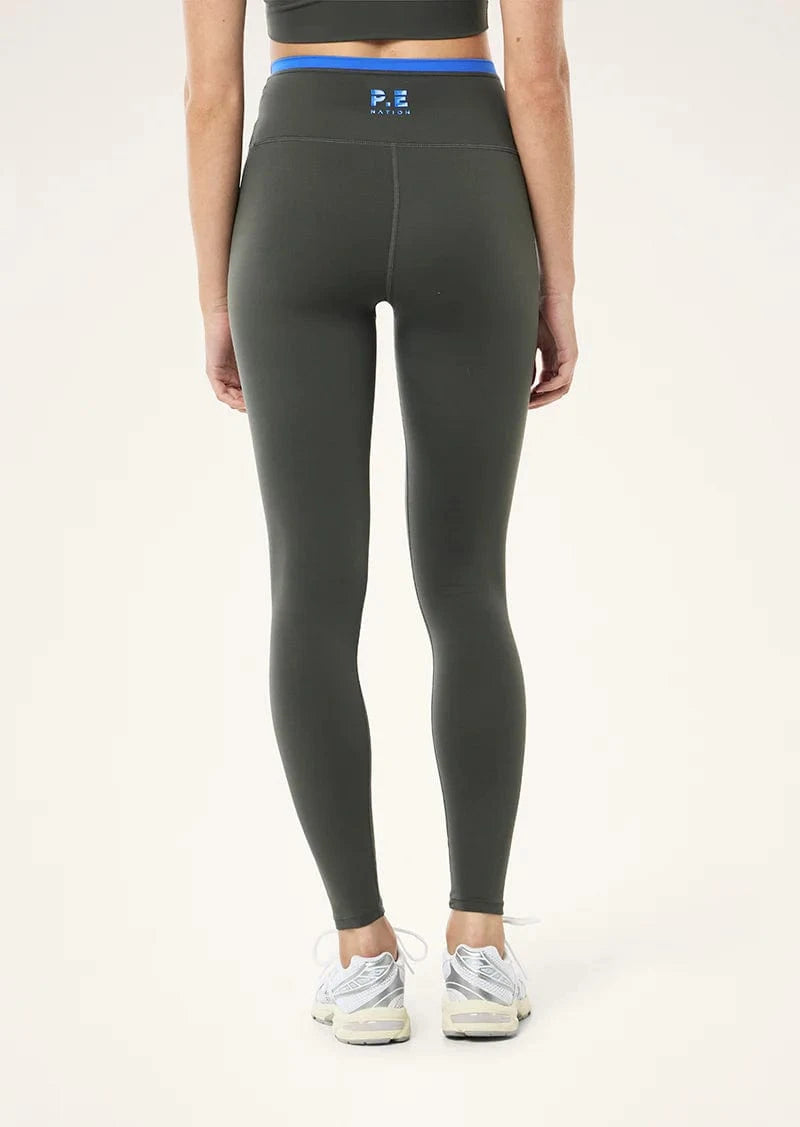 P.E Nation Leggings P.E Nation | Vita FL Legging - Gunmetal / Royal Blue