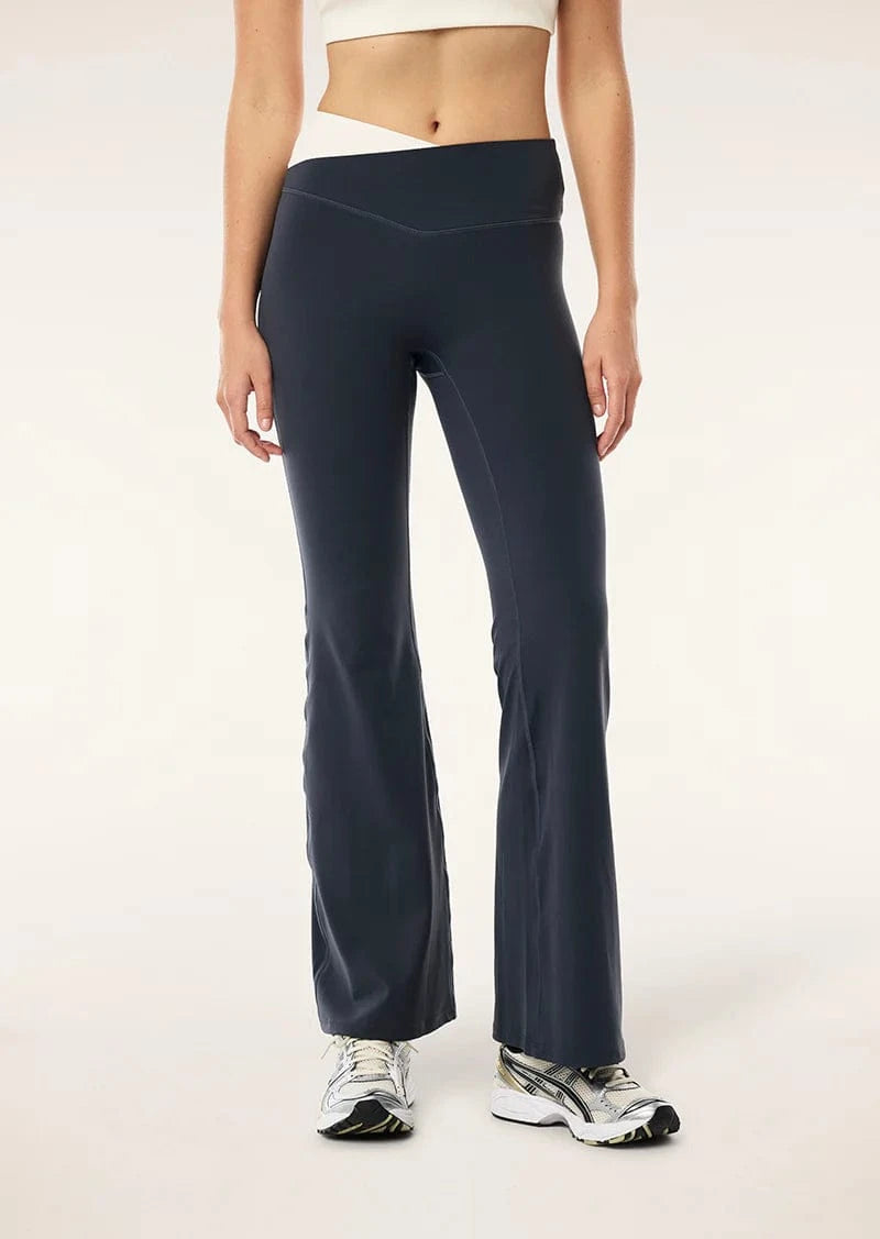 P.E Nation Leggings P.E Nation | Wander Flare Legging - Marine Blue/ Whisper White
