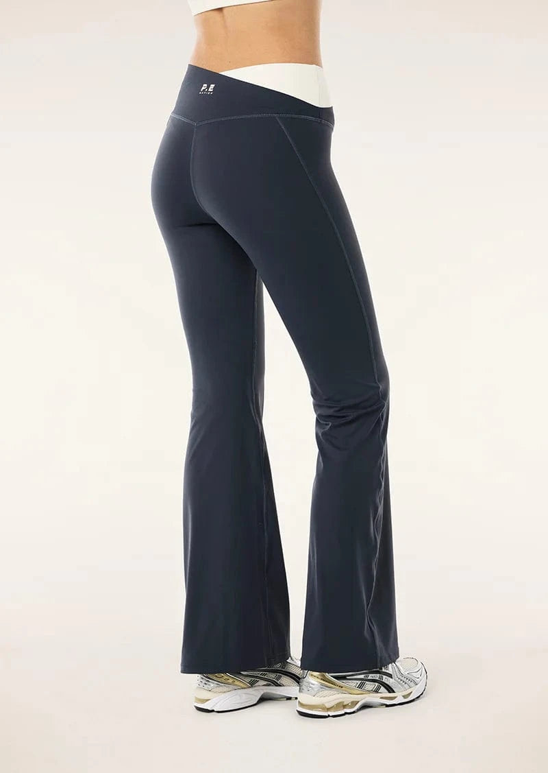 P.E Nation Leggings P.E Nation | Wander Flare Legging - Marine Blue/ Whisper White