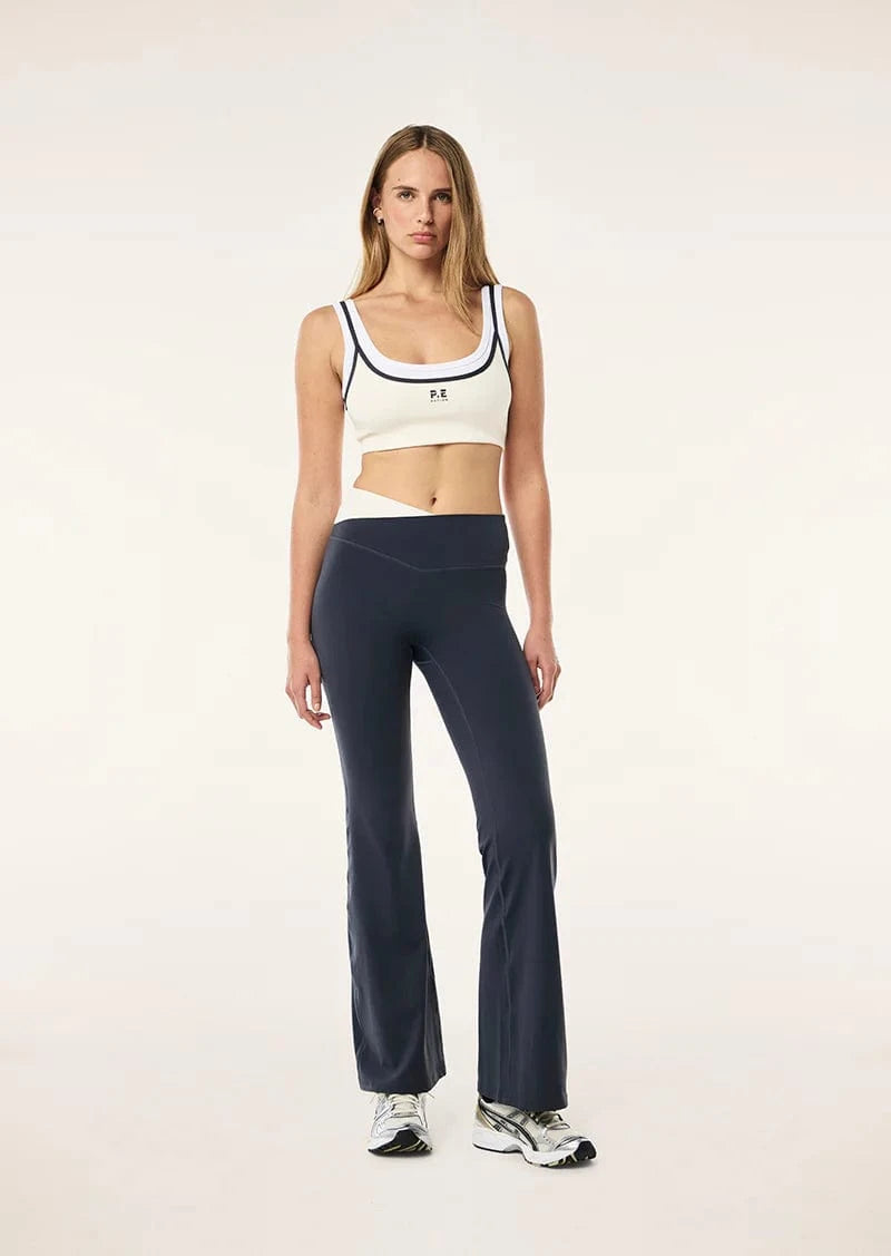 P.E Nation Leggings P.E Nation | Wander Flare Legging - Marine Blue/ Whisper White