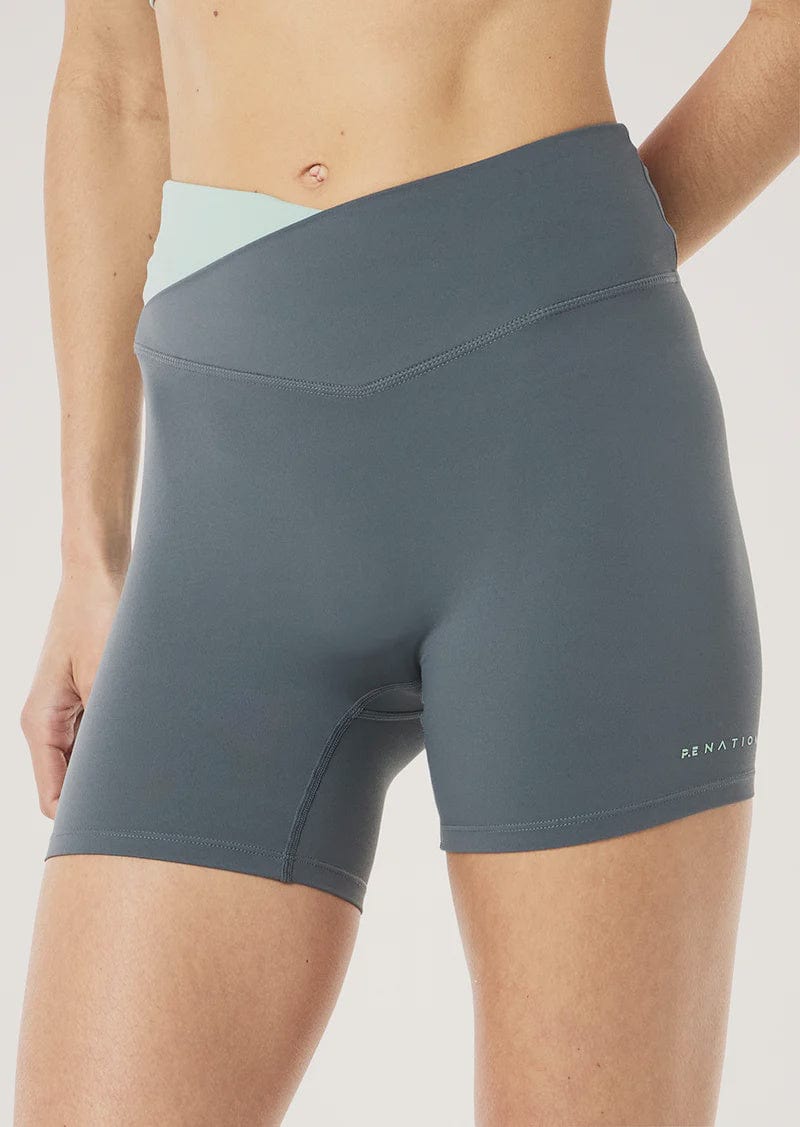 P.E Nation Shorts Wander 5 Inch Bike Short - Thunder/ Dusty Mint