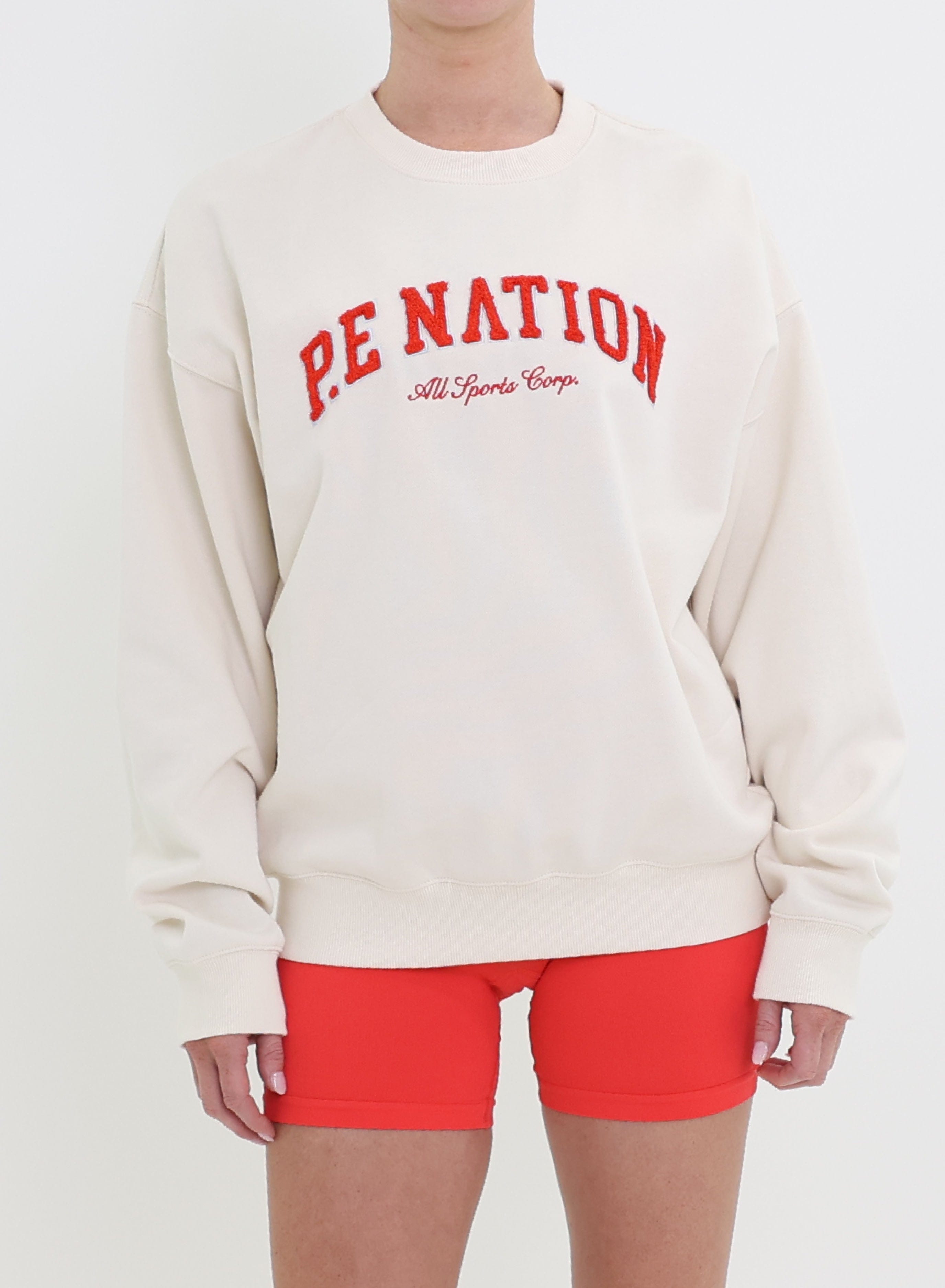 P.E Nation Sweaters P.E Nation | Heritage Sweat - Whisper White Cream