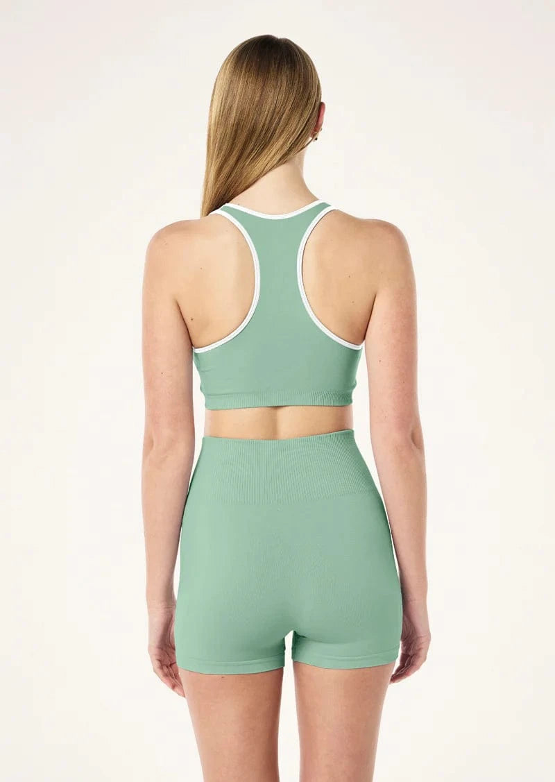 P.E Nation Tops - Activewear Restore Seamless Scoop Tank - Basil