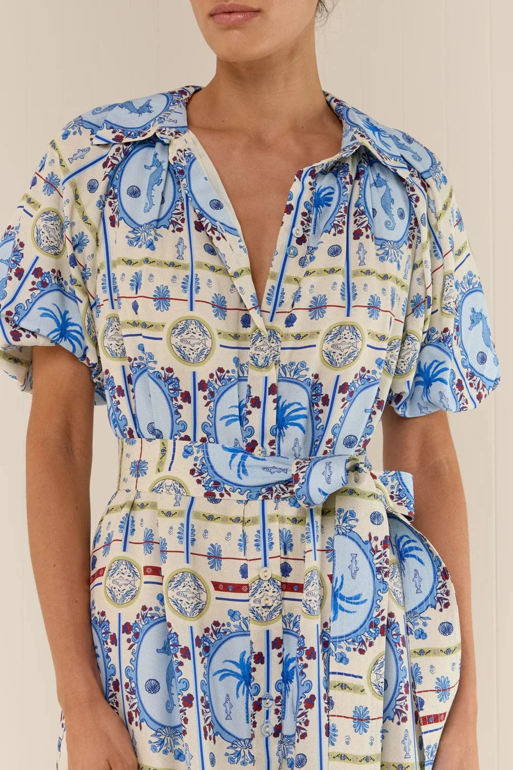 Palm Noosa Dresses Carla Dress - Lagoona Tile
