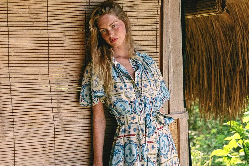 Palm Noosa Dresses Carla Dress - Lagoona Tile