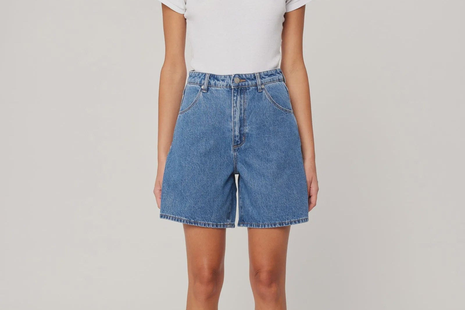 Rolla's Jeans Shorts - Denim Super Mirage - Evie