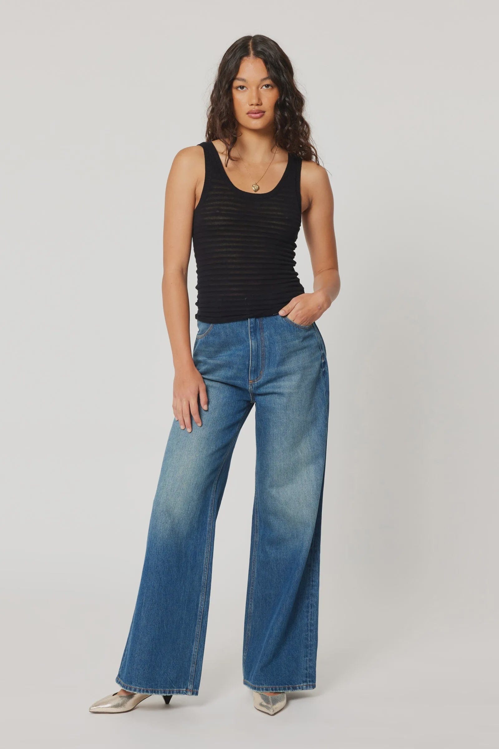 Rolla's Jeans Tops - Tanks Rolla's Jeans | Toni Tank Edgar Knit - Black