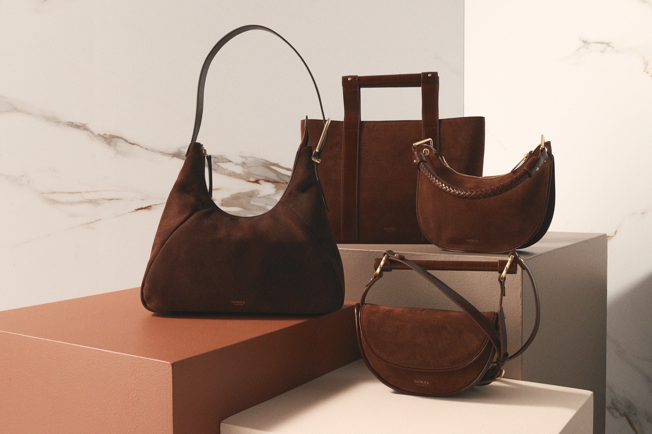 Sancia Handbags - Small The Verin Bag - Cocoa