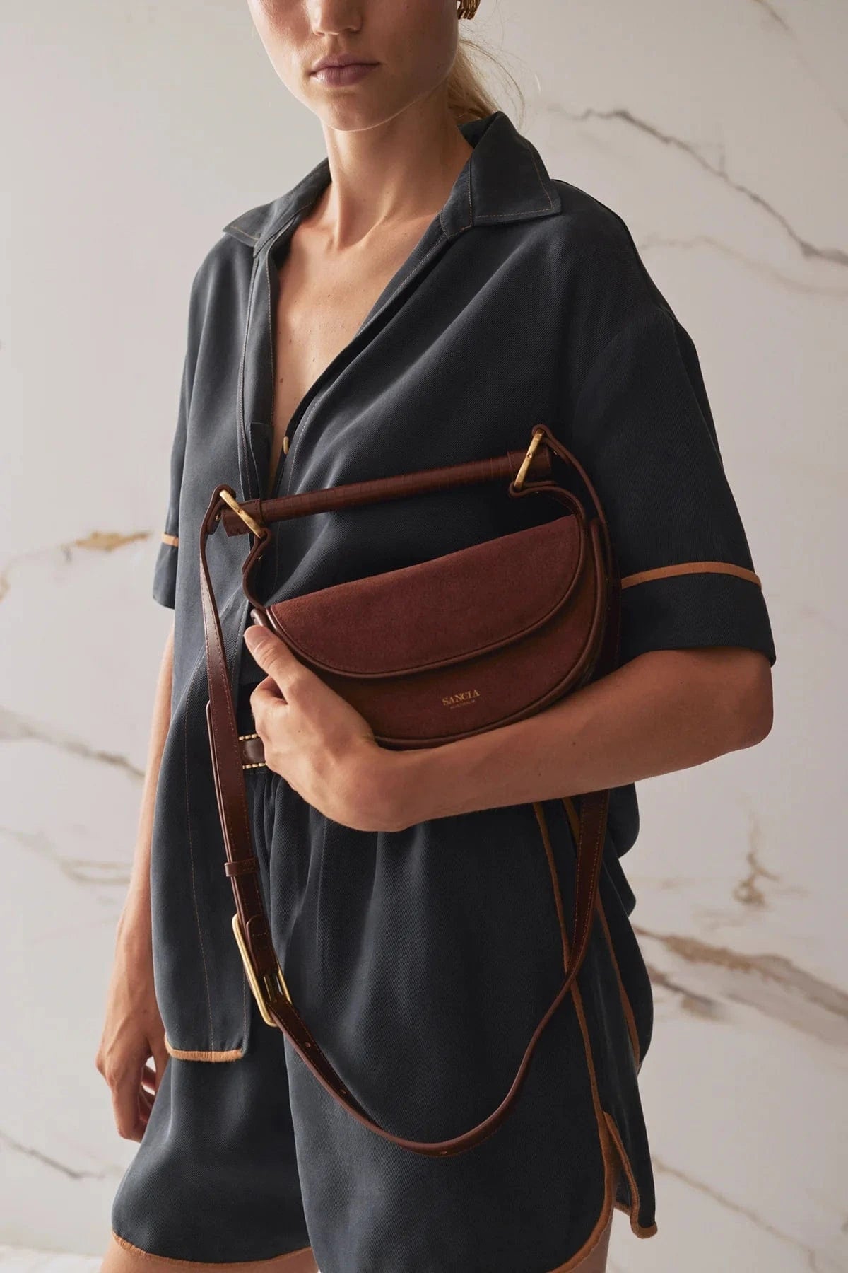 Sancia Handbags - Small The Verin Bag - Cocoa