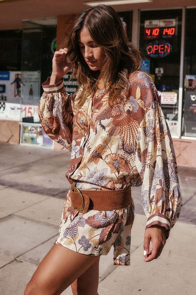 Spell Dresses Volcano Goddess Shirt Dress - Coconut