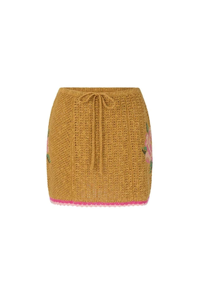 Spell Skirts - Boho Coastal Granny Skirt - Mustard