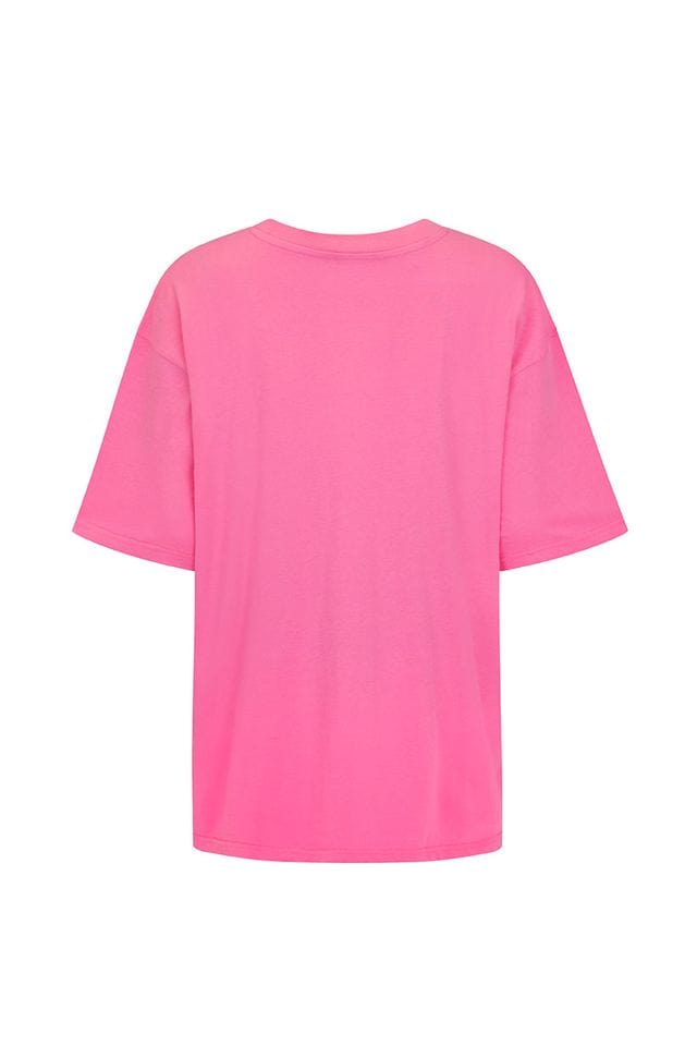 Spell Tees Marina Piccola Oversized Biker Tee - Cosmos Pink
