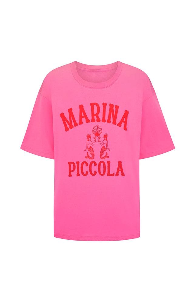 Spell Tees Marina Piccola Oversized Biker Tee - Cosmos Pink