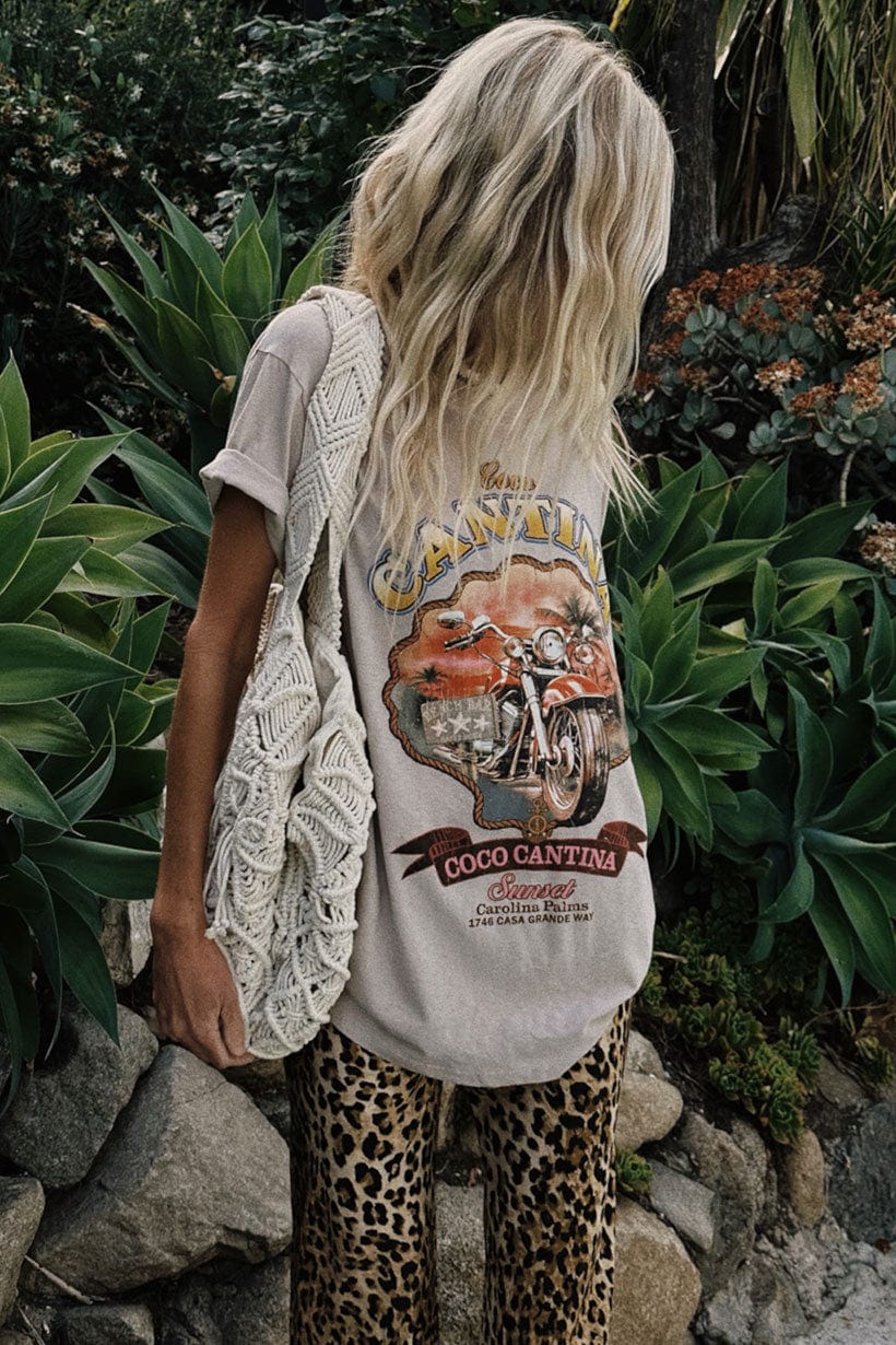 Spell Tees Spell | Coco Cantina Biker Tee - Taupe
