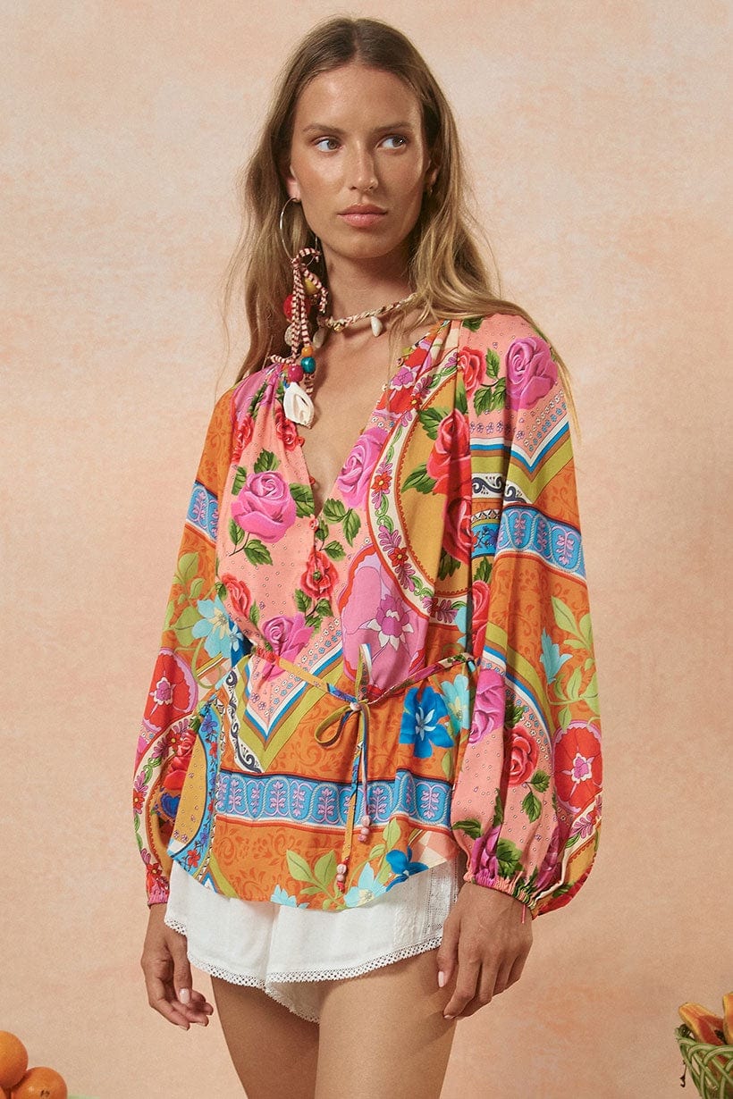 Spell Tops - Boho Aphrodite Blouse - Rose