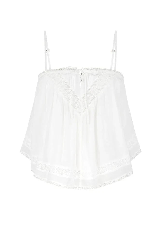Spell Tops - Boho Hera Lace Crop - Salt