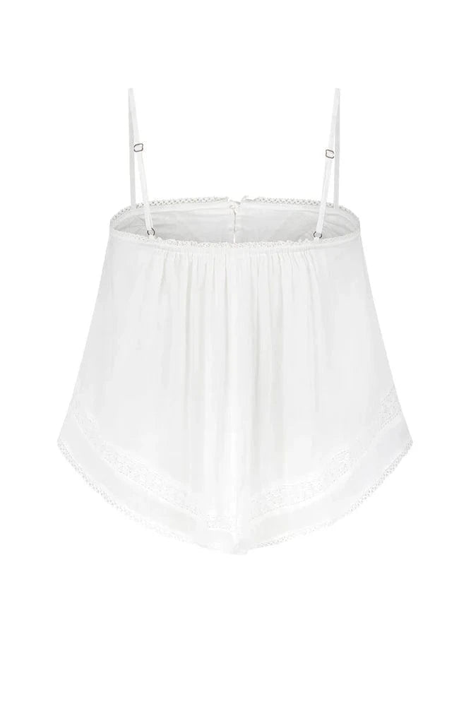 Spell Tops - Boho Hera Lace Crop - Salt