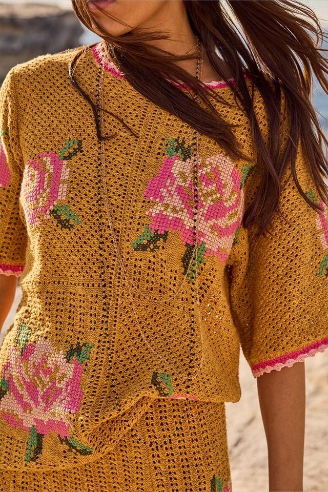 Spell Tops Coastal Granny Top - Mustard