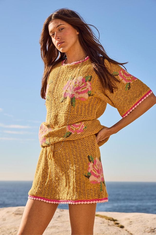 Spell Tops Coastal Granny Top - Mustard