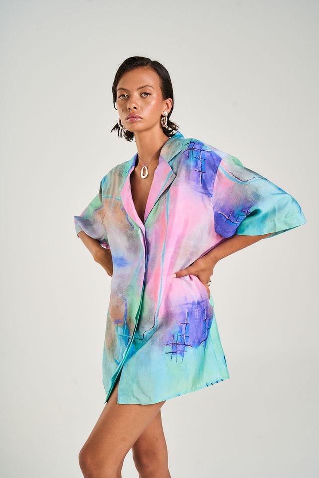 Summi Summi Dresses Luka Shirt Dress - H2O