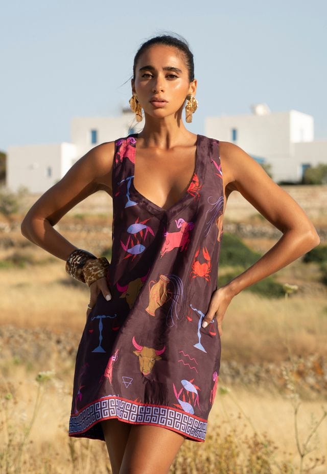 Summi Summi Dresses Summi Summi | V Neck Shift Dress - Zodiac
