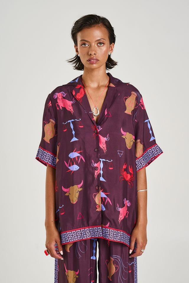 Summi Summi Shirts Summi Summi | Button Up SS Shirt - Zodiac