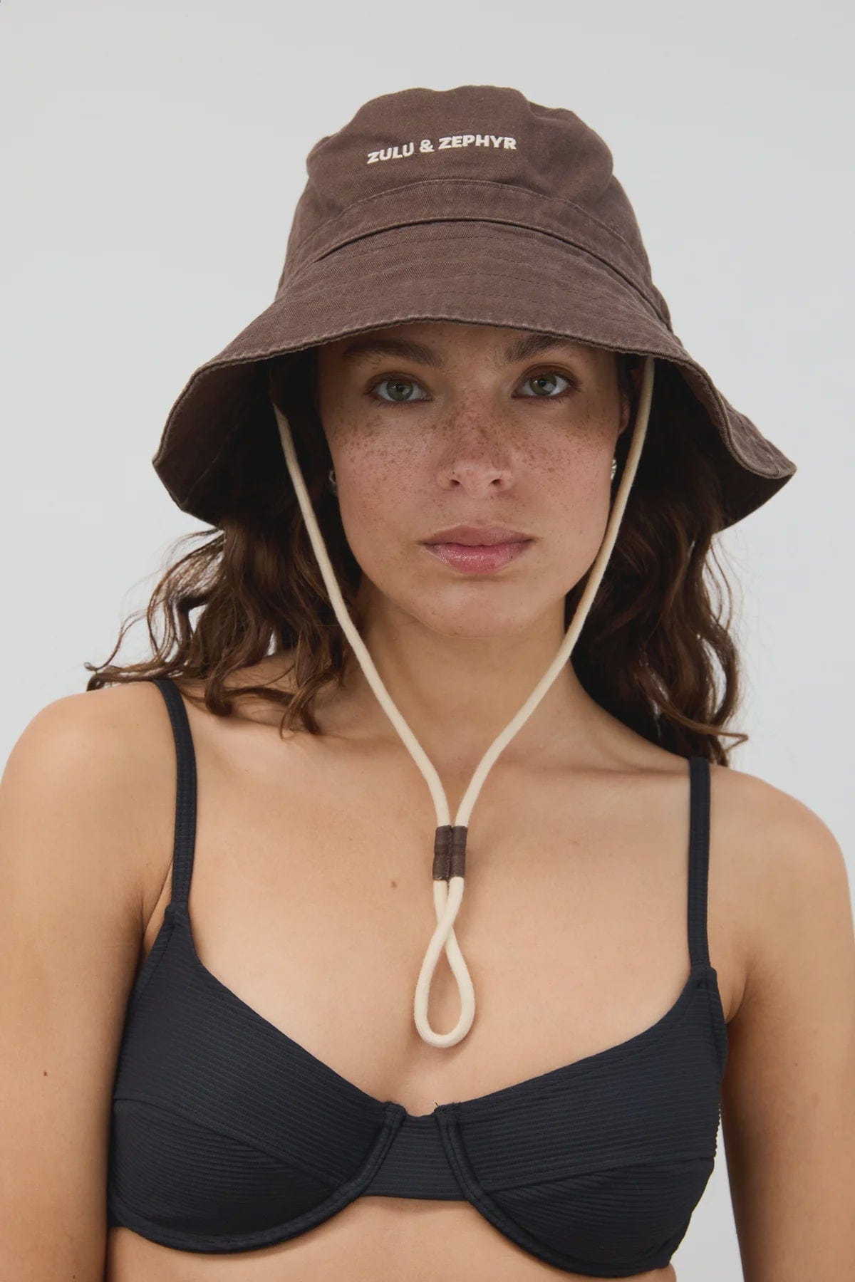 Zulu & Zephyr Hats/Headpieces Zulu & Zephyr | ZZ Logo Bucket Hat - Cocoa