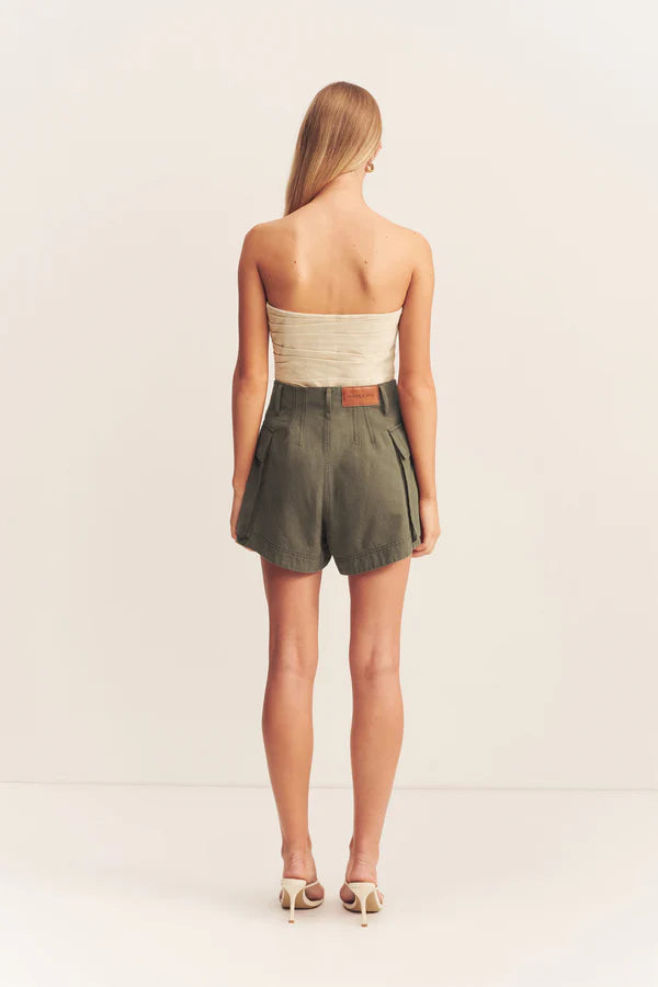 Shona Joy | Ariana Patch Pocket Short - Khaki