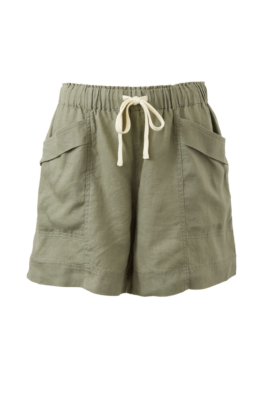 Ceres Life | Panelled Pull On Short - Khaki