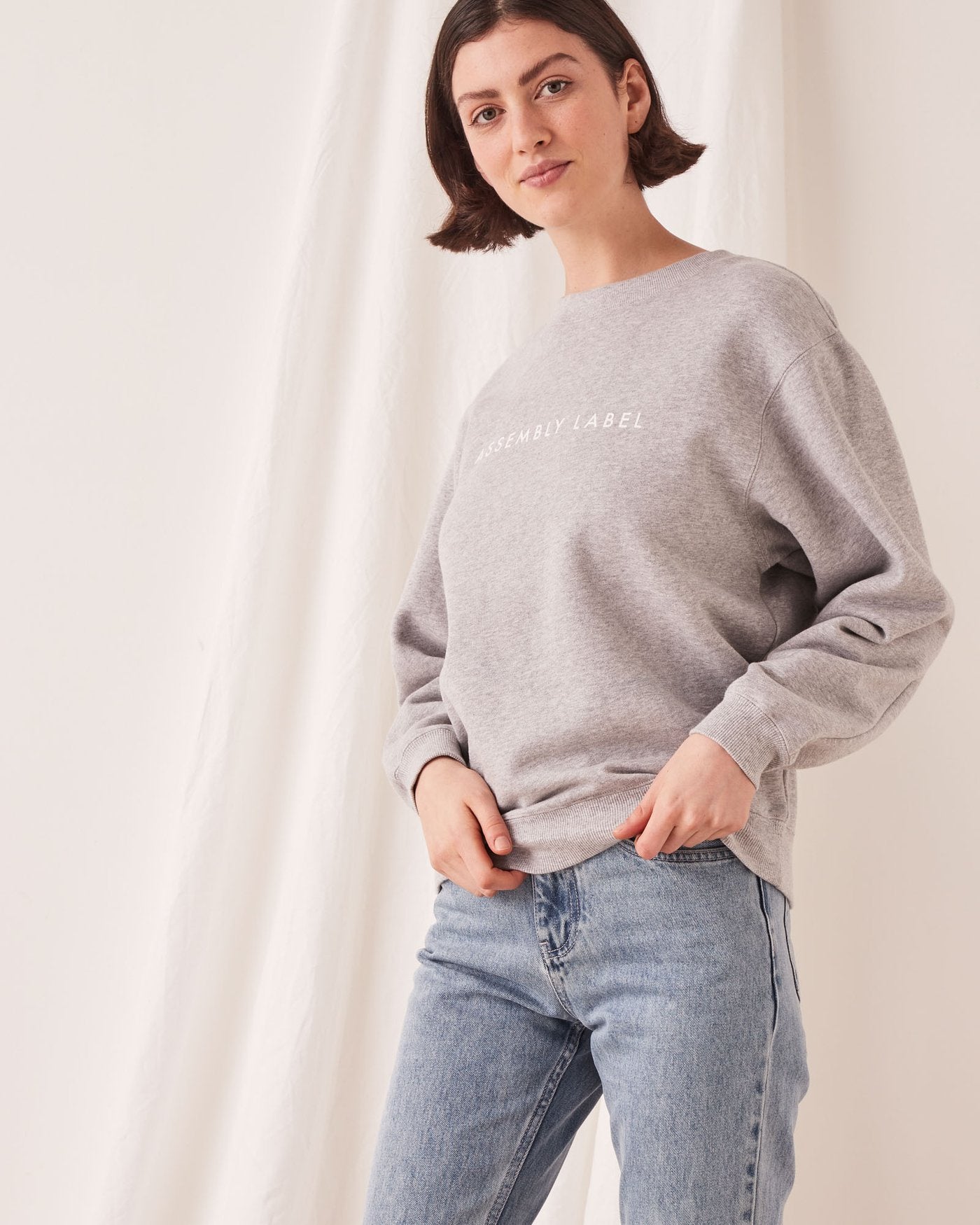 Assembly Label | Logo Fleece Jumper - Grey Marle