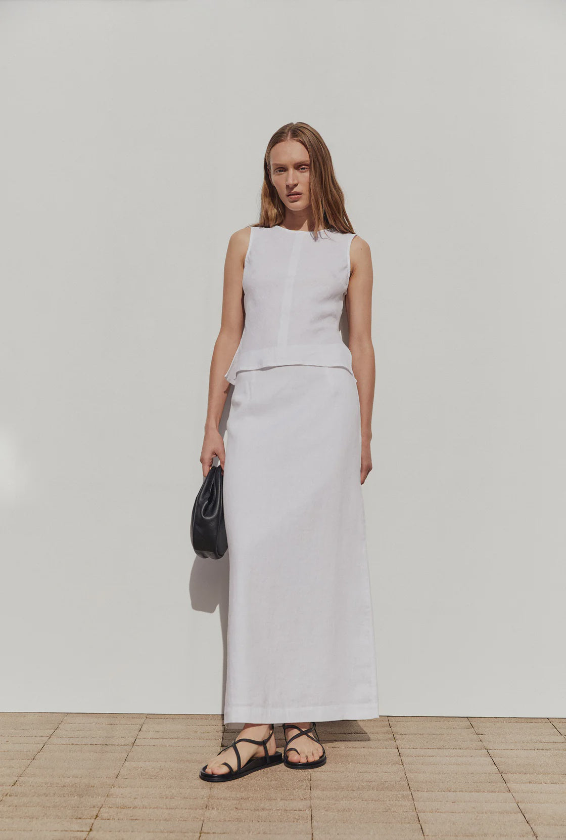 Assembly Label | Solis Linen Maxi Skirt - White