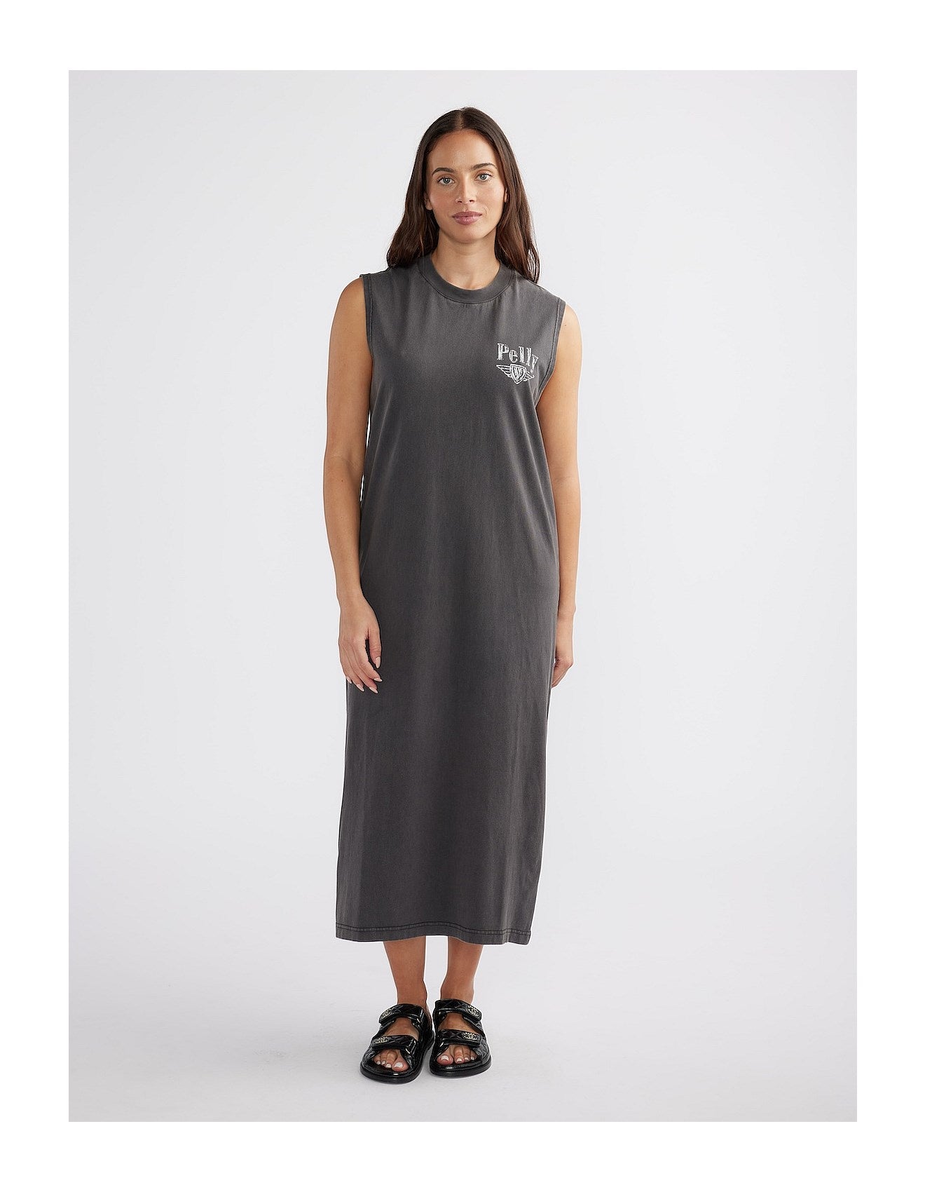 Ena Pelly | International Studios Tank Dress - Faded Black