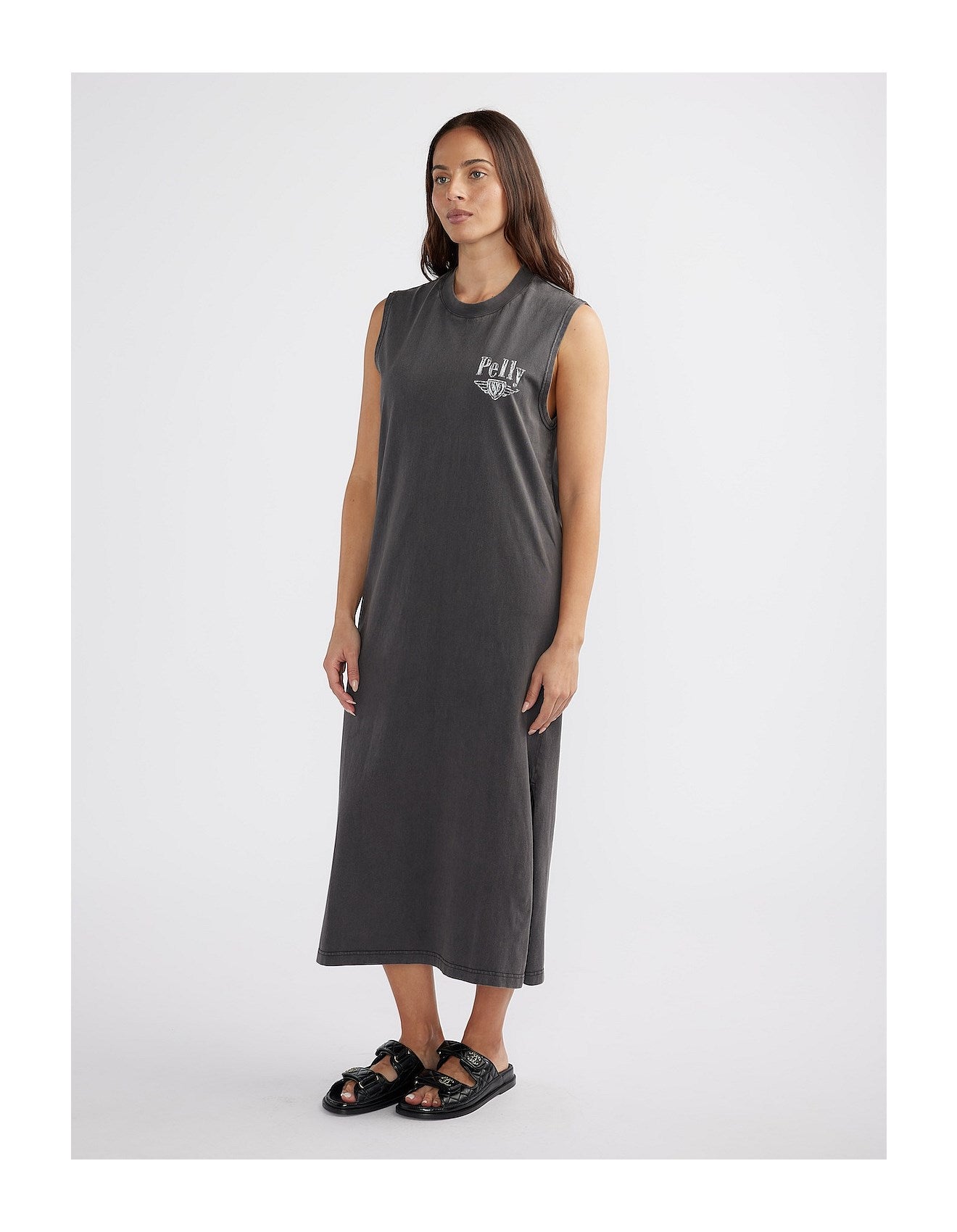 Ena Pelly | International Studios Tank Dress - Faded Black