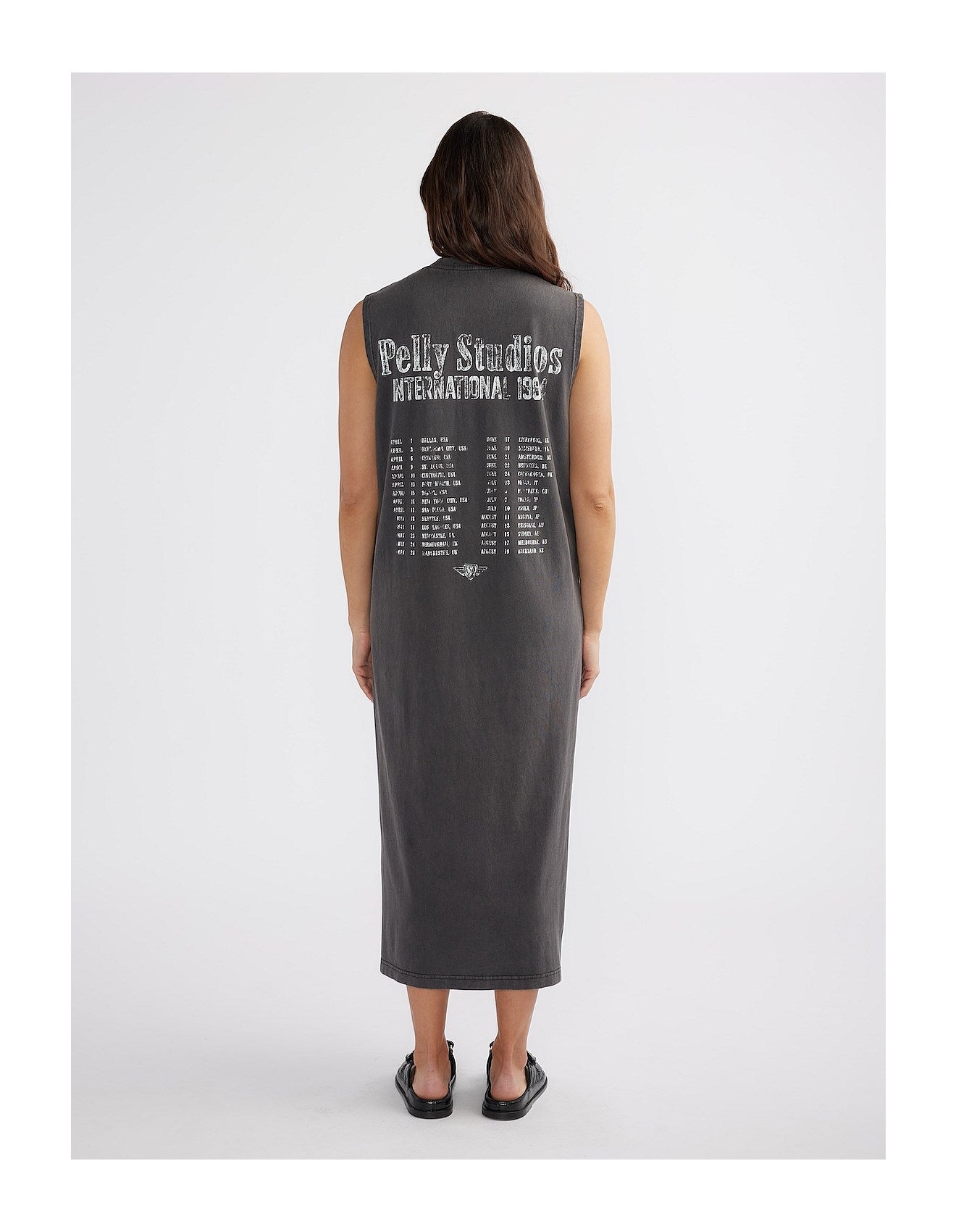 Ena Pelly | International Studios Tank Dress - Faded Black