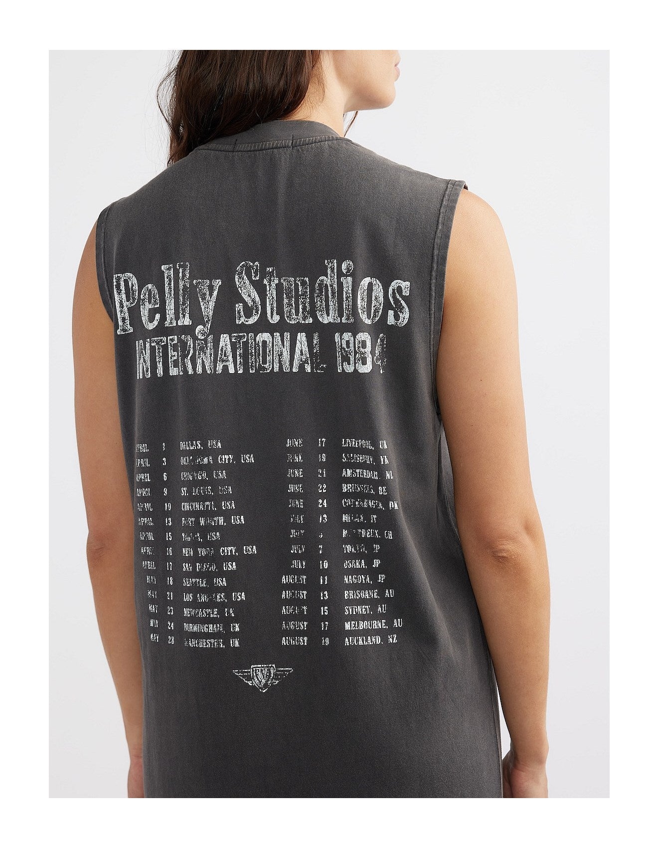 Ena Pelly | International Studios Tank Dress - Faded Black