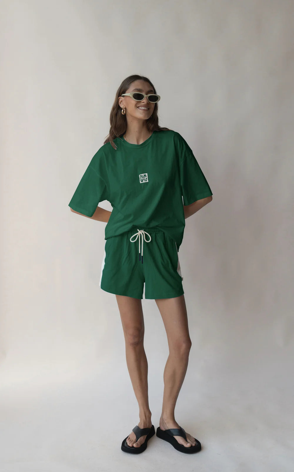 Araminta James | Monogram Classic Tee - Deep Green