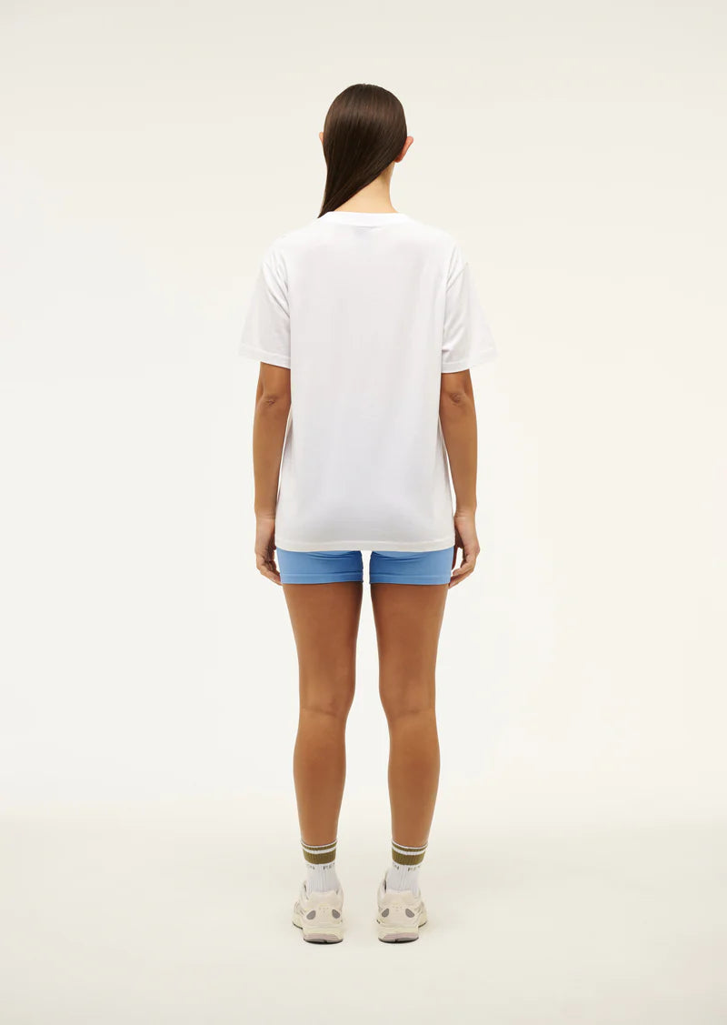 P.E Nation | Aero Short Sleeve Tee - White/Cornflower Blue