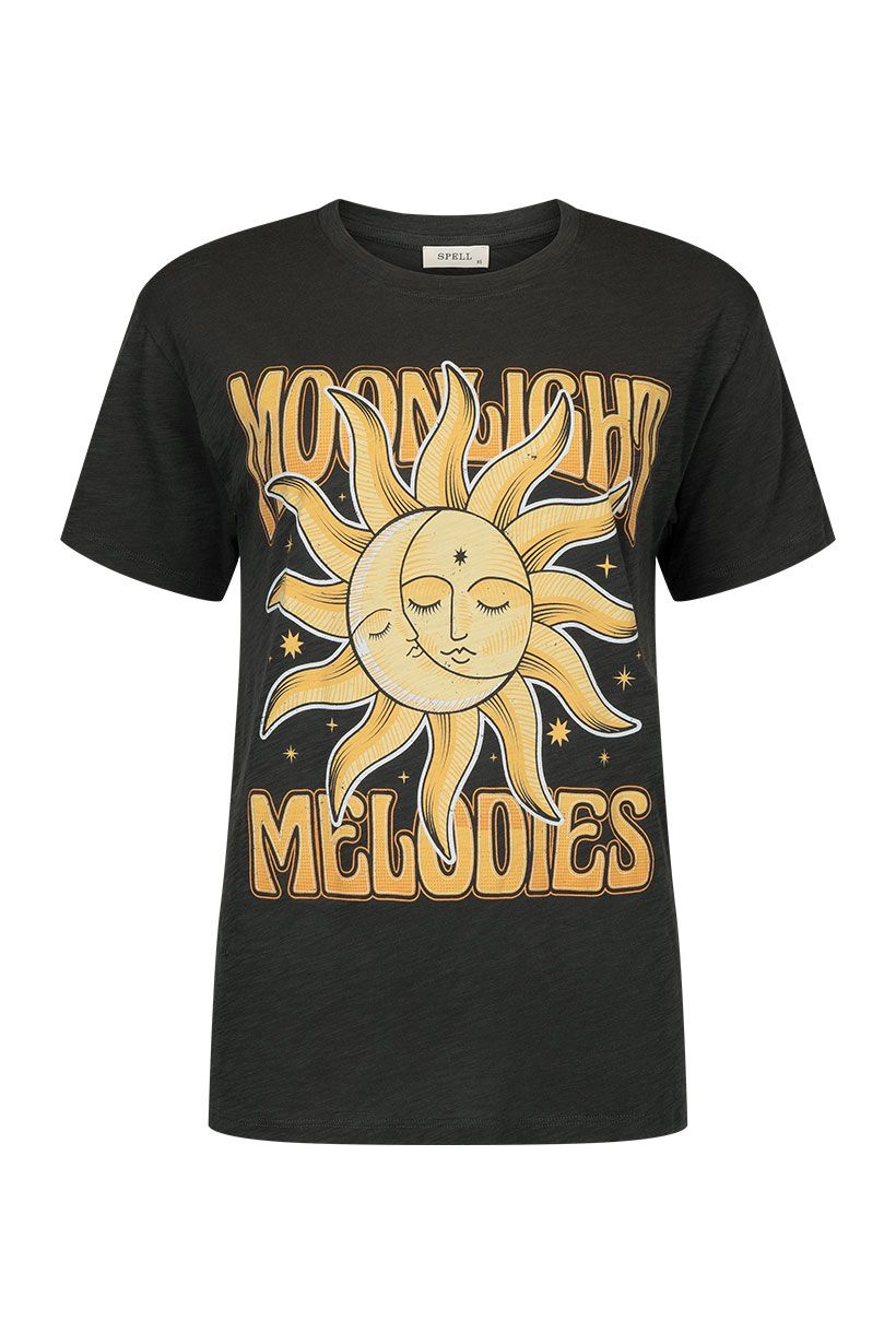 Spell | Moonlight Biker Tee - Charcoal