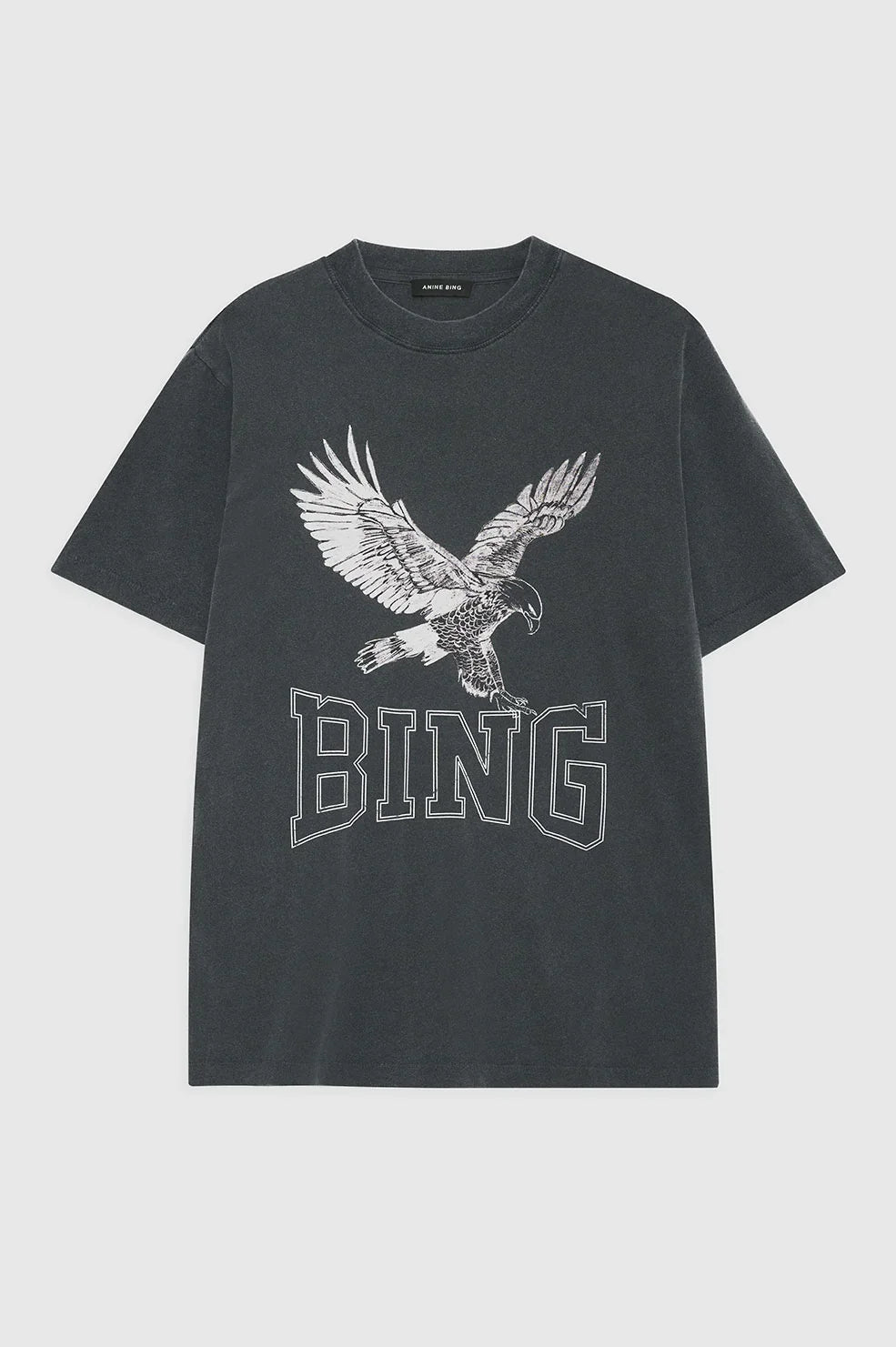 Anine Bing | Lili Tee Retro Eagle - Washed Black