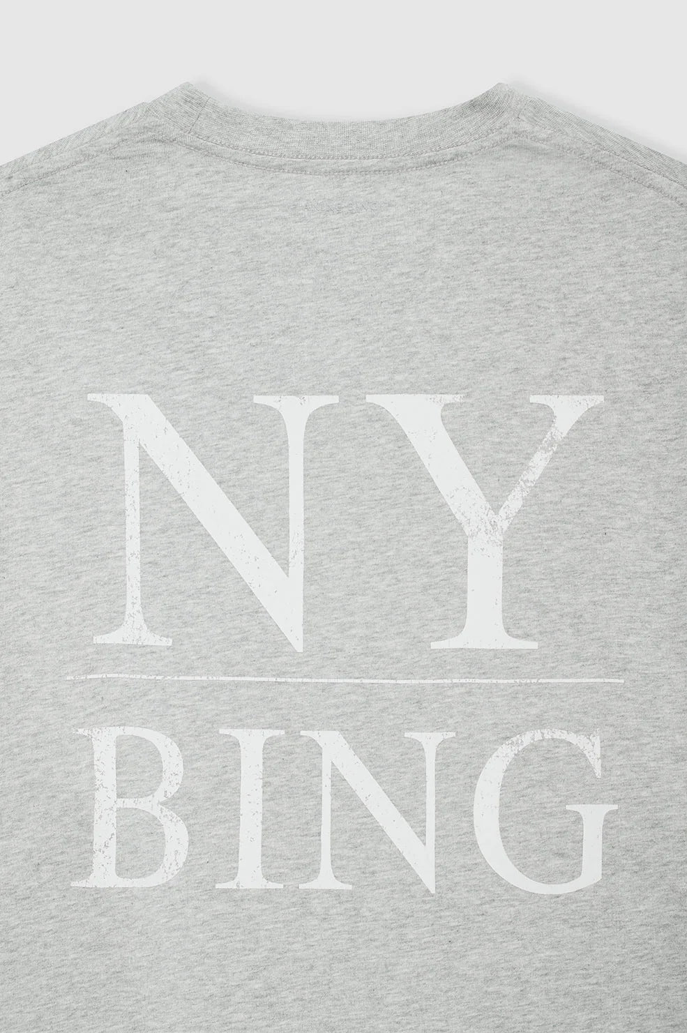 Anine Bing | Myers Tee Serif NY - Washed Heather Grey