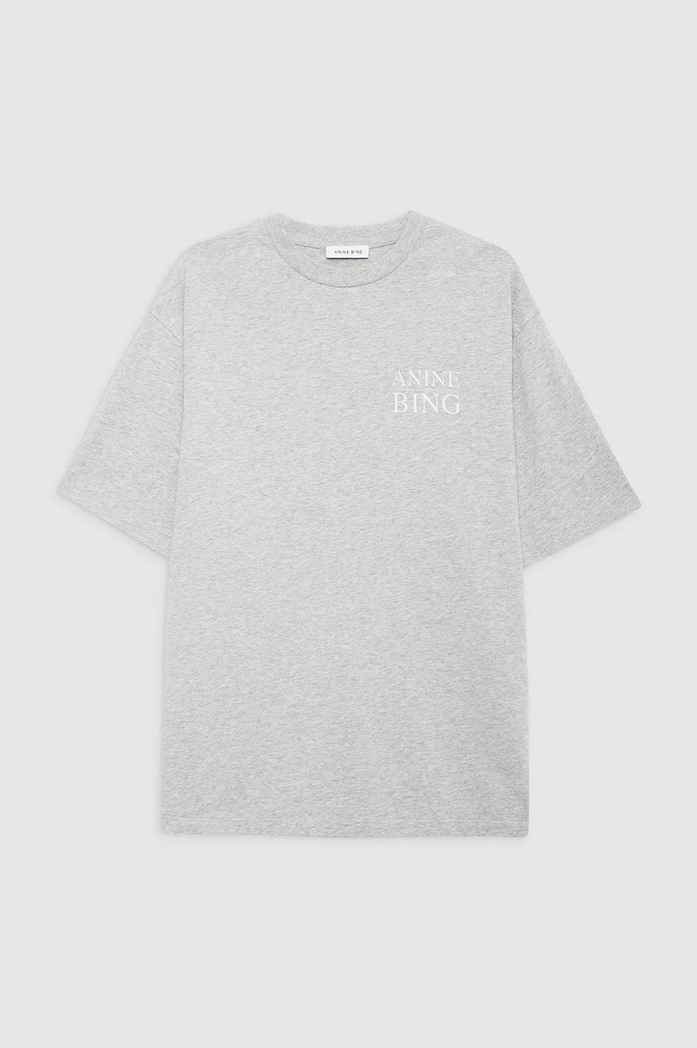 Anine Bing | Myers Tee Serif NY - Washed Heather Grey