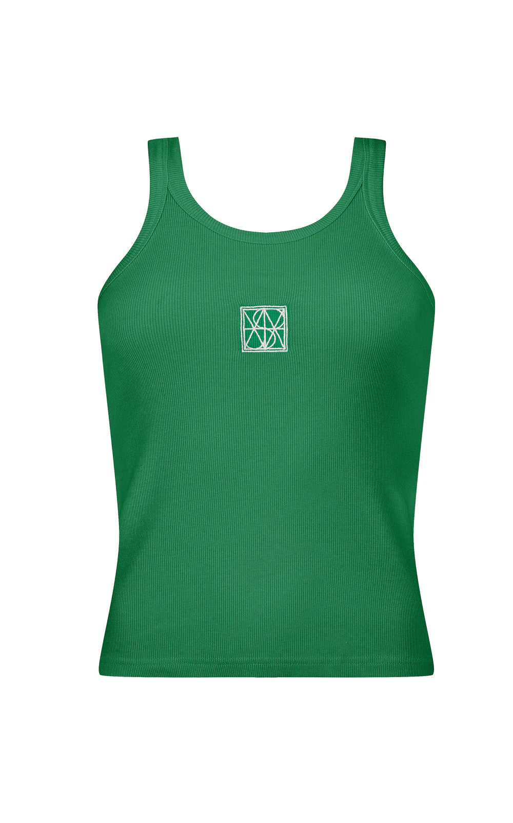 Araminta James | Monogram Tank - Deep Green