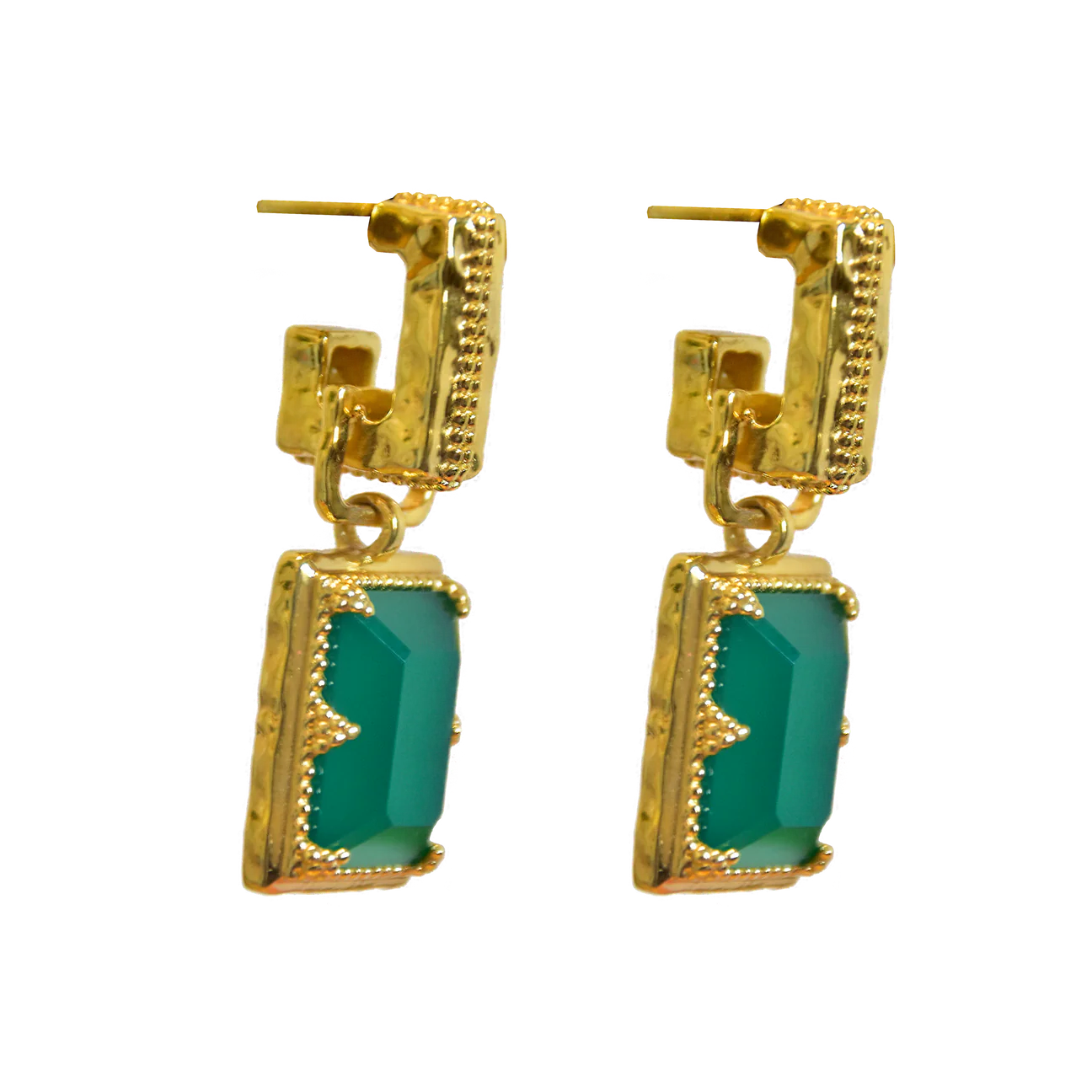 Mountain & Moon | Alexandra Earrings - Green Onyx