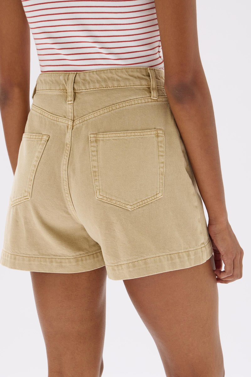 Assembly Label | Boxy Denim Shorts - Tan