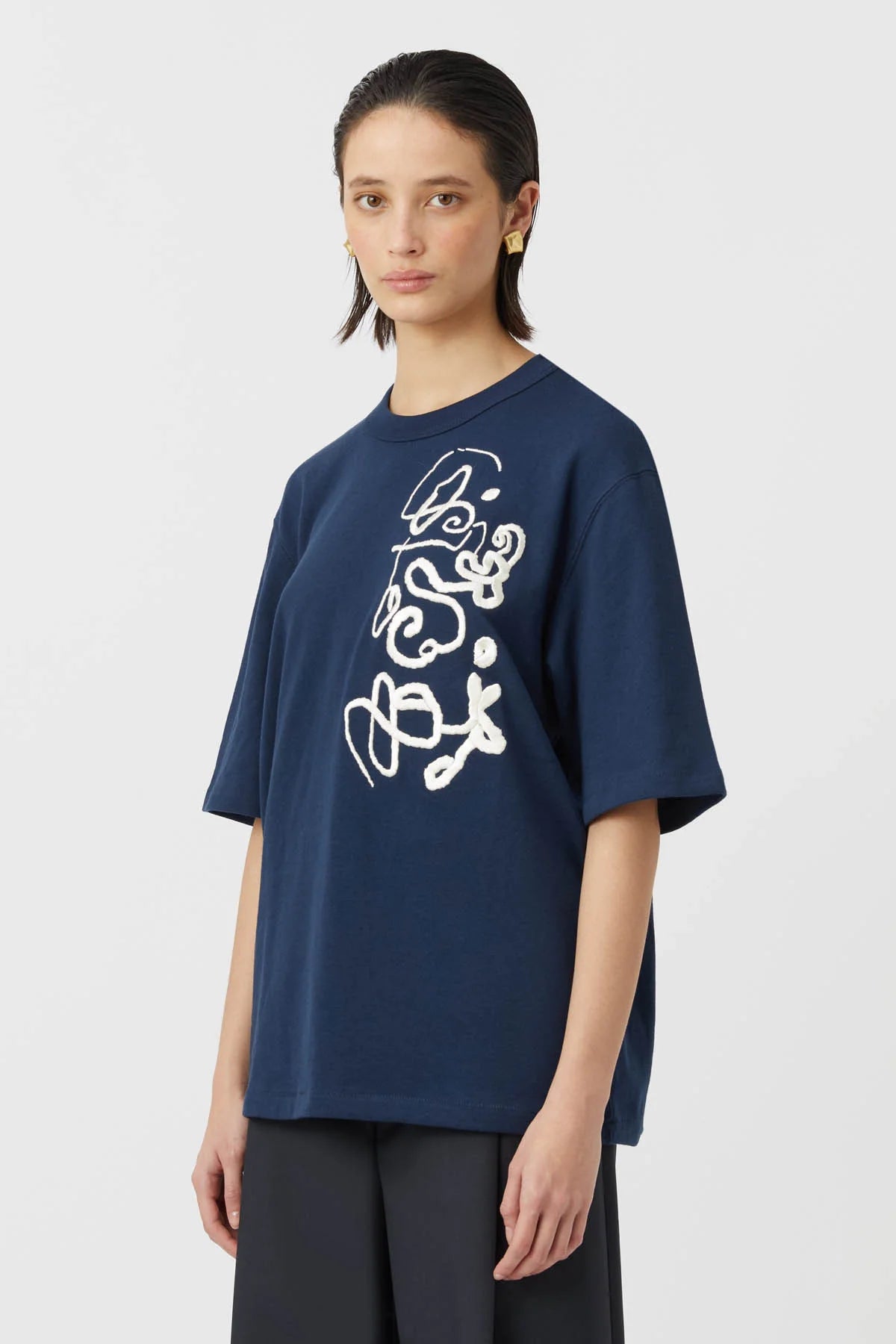 Camilla & Marc | Briony Graphic Tee - Raw Denim Blue