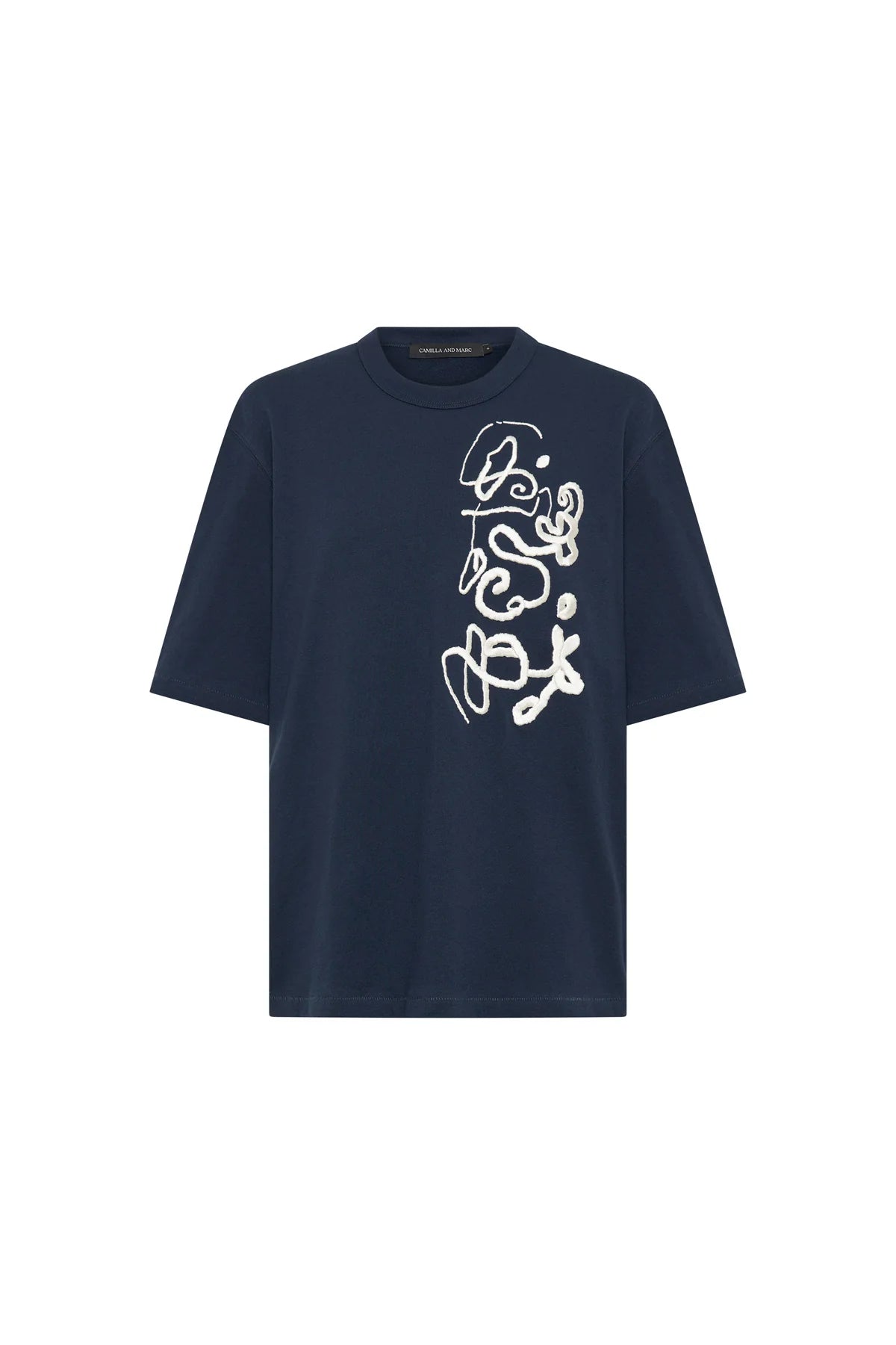 Camilla & Marc | Briony Graphic Tee - Raw Denim Blue